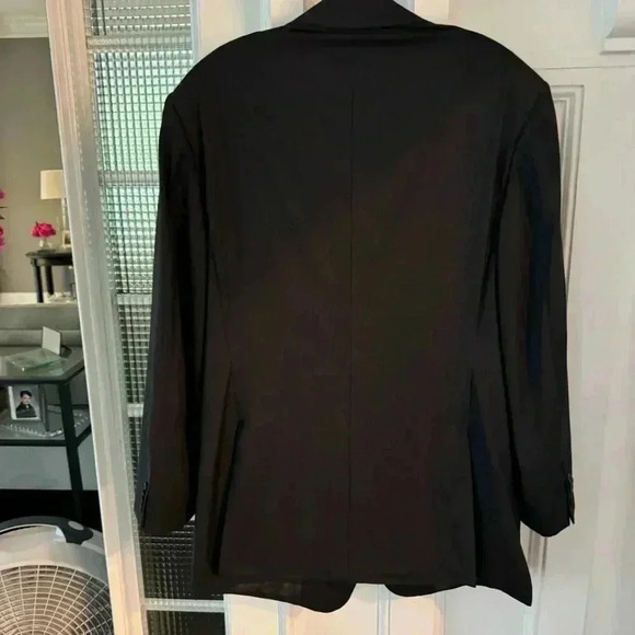 Armani collezioni men’s blazer black w/ very fine stripe 100% wool sz EU… - Picture 2 of 9